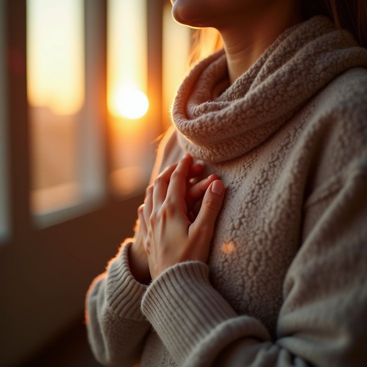 A person pausing and trying to feel the moment